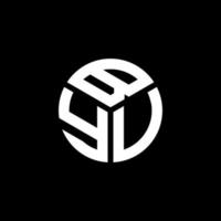 byv lettera logo design su sfondo nero. byv creative iniziali lettera logo concept. disegno della lettera di byv. vettore