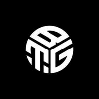 design del logo della lettera btg su sfondo nero. btg creative iniziali lettera logo concept. disegno della lettera btg. vettore