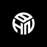 bhn lettera logo design su sfondo nero. bhn creative iniziali lettera logo concept. disegno della lettera bhn. vettore