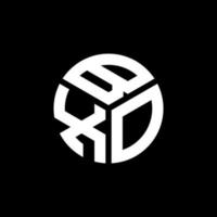 design del logo della lettera bxo su sfondo nero. bxo creative iniziali lettera logo concept. disegno della lettera bxo. vettore