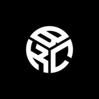 bkc lettera logo design su sfondo nero. bkc creative iniziali lettera logo concept. disegno della lettera bkc. vettore