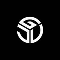 gjv lettera logo design su sfondo nero. gjv creative iniziali lettera logo concept. disegno della lettera gjv. vettore