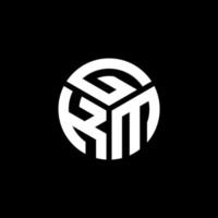 design del logo della lettera gkm su sfondo nero. gkm creative iniziali lettera logo concept. disegno della lettera gkm. vettore