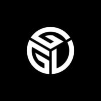 ggv lettera logo design su sfondo nero. ggv creative iniziali lettera logo concept. disegno della lettera ggv. vettore