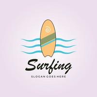 disegno di illustrazione vettoriale logo surf