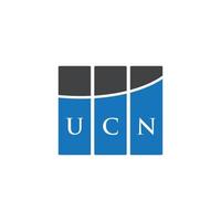 ucn lettera logo design su sfondo bianco. ucn creative iniziali lettera logo concept. design della lettera uc. vettore