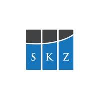 skz lettera logo design su sfondo bianco. skz creative iniziali lettera logo concept. disegno della lettera skz. vettore