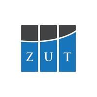 zut lettera logo design su sfondo bianco. zut creative iniziali lettera logo concept. disegno della lettera zut. vettore