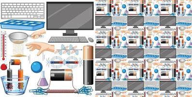 computer senza cuciture e altre apparecchiature scientifiche vettore