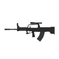 fucile vettore cecchino caccia pistola silhouette isolato illustrazione icona assalto militare simbolo arma