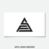 vettore di progettazione del logo afs o asf