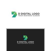 d design del logo digitale diretto vettore