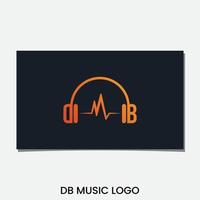 dmb auricolare logo design vettoriale