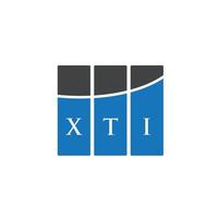 xti lettera logo design su sfondo bianco. xti creative iniziali lettera logo concept. disegno della lettera xti. vettore
