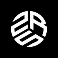 zrs lettera logo design su sfondo nero. zrs creative iniziali lettera logo concept. design della lettera zrs. vettore