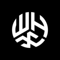 whx lettera logo design su sfondo nero. whx creative iniziali lettera logo concept. whx disegno della lettera. vettore
