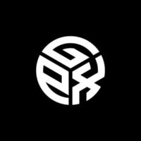 disegno del logo della lettera gpx su sfondo nero. gpx creative iniziali lettera logo concept. disegno della lettera gpx. vettore