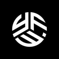 yfw lettera logo design su sfondo nero. yfw creative iniziali lettera logo concept. disegno della lettera yfw. vettore