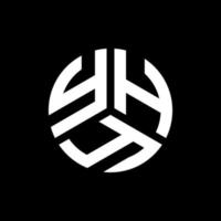 yhy lettera logo design su sfondo nero. yhy creative iniziali lettera logo concept. yhy disegno della lettera. vettore