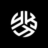 yky lettera logo design su sfondo nero. yky creative iniziali lettera logo concept. disegno della lettera yky. vettore