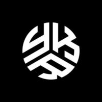 ykr lettera logo design su sfondo nero. ykr creative iniziali lettera logo concept. disegno della lettera ykr. vettore