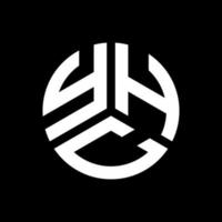 yhc lettera logo design su sfondo nero. yhc creative iniziali lettera logo concept. design della lettera yhc. vettore