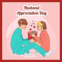concetto del giorno dell'apprezzamento del marito vettore