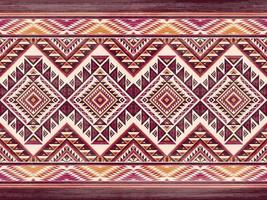 nativo americano indiano ornamento modello geometrico etnico tessile tessitura tribale azteco modello navajo messicano tessuto senza cuciture vettore decorazione moda