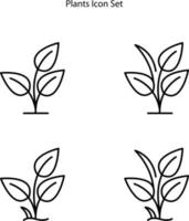 icona della pianta isolata su priorità bassa bianca. icona linea sottile contorno pianta lineare simbolo per logo, web, app, ui. icona semplice segno. vettore