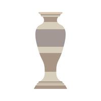 vaso decorativo fiore illustrazione ceramica design decorazione sfondo. ceramica isolata del vaso dell'icona di arte vettore
