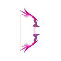 freccia amore cupido arco vettore giorno di san valentino cuore sfondo. design illustrazione febbraio icona carta angelo romantico