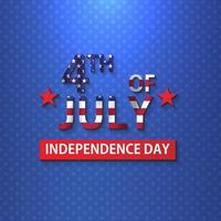 felice giorno dell'indipendenza 4 luglio usa illustrazione vettoriale design. bandiera americana, biglietto di auguri