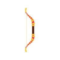 freccia arco vettore icona simbolo illustrazione di tiro con l'arco. insieme tribale isolato del segno della piuma indiana. elemento nativo vintage bianco