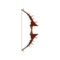 illustrazione vettoriale della freccia del gioco dell'arco. icona arma medievale set rpg isolato cartone animato. elemento di destinazione di design fantasy