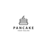 pancake icona segno simbolo hipster vintage logo design vettore