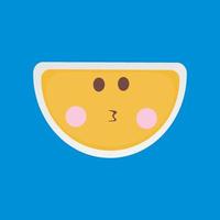 design emoji su sfondo blu vettore