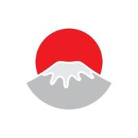 semplice disegno astratto del logo della montagna fuji, illustrazione dell'icona del simbolo grafico vettoriale idea creativa