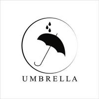 disegno dell'illustrazione di vettore del logo dell'icona dell'ombrello