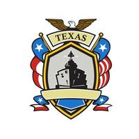 emblema della corazzata del Texas retrò vettore