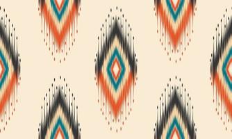 disegno tradizionale geometrico etnico orientale modello ikat per sfondo, moquette, carta da parati, abbigliamento, avvolgimento, batik, tessuto, illustrazione vettoriale. stile ricamo. vettore