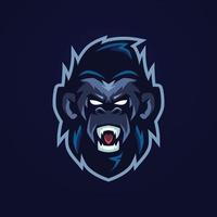 modelli di logo mascotte gorilla vettore