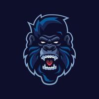 modelli di logo mascotte gorilla vettore