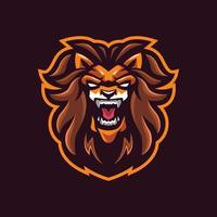 modelli di logo della mascotte del re leone vettore