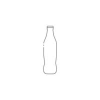 icona del contorno dell'illustrazione vettoriale della bottiglia di vetro