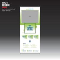 vettore di salute roll up banner design