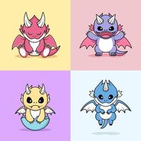 set di personaggi del piccolo drago