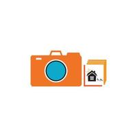 fotocamera con sfondo vettoriale icona foto