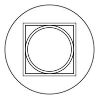 può essere centrifugato spremuto a secco nella lavatrice simboli per la cura dei vestiti concetto di lavaggio icona del segno di lavanderia in cerchio contorno rotondo colore nero illustrazione vettoriale immagine in stile piatto