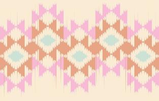 motivo azteco etnico ikat art. il motivo pastello azteco senza cuciture in stile tribale, popolare, messicano, uzbeko. disegno strutturato della stampa dell'ornamento di arte geometrica marocchina per moquette, tessuto. vettore