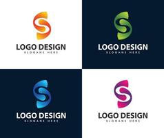 design astratto moderno colorato s logo vettore